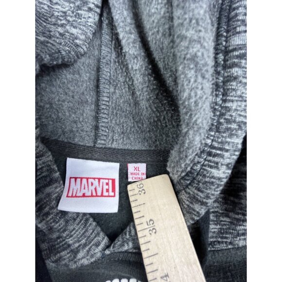 Marvel Punisher Hoodie Mens XL Black pullover Textured Skull Official Comic Hero - Picture 3 of 10